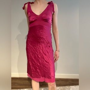 BCBG Max Azria 100% silk pink dress size 0